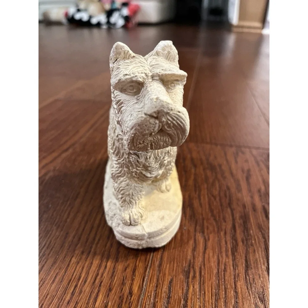 Vintage Chalkware Statue Scotty Dog Figurine 5